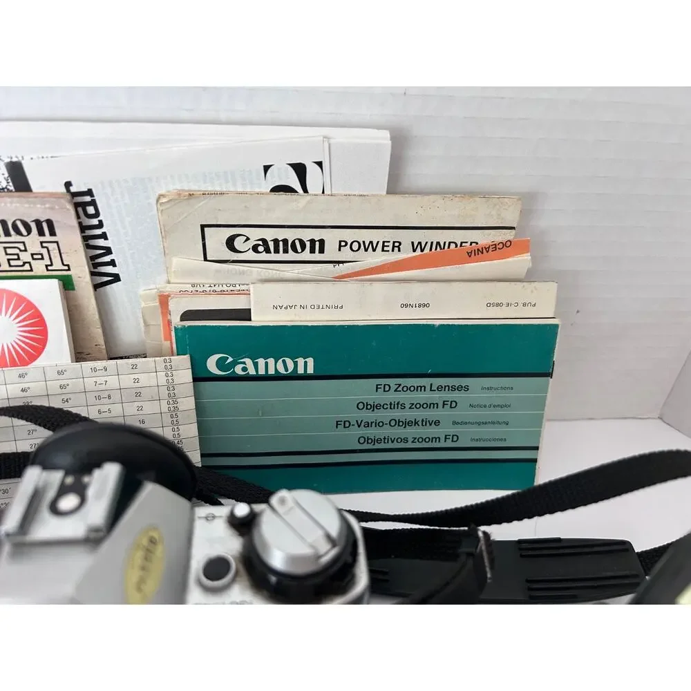 Canon AE-1 Program SLR Camera W/ 35-70MM Zoom and Drive Motor - Papers-Tested